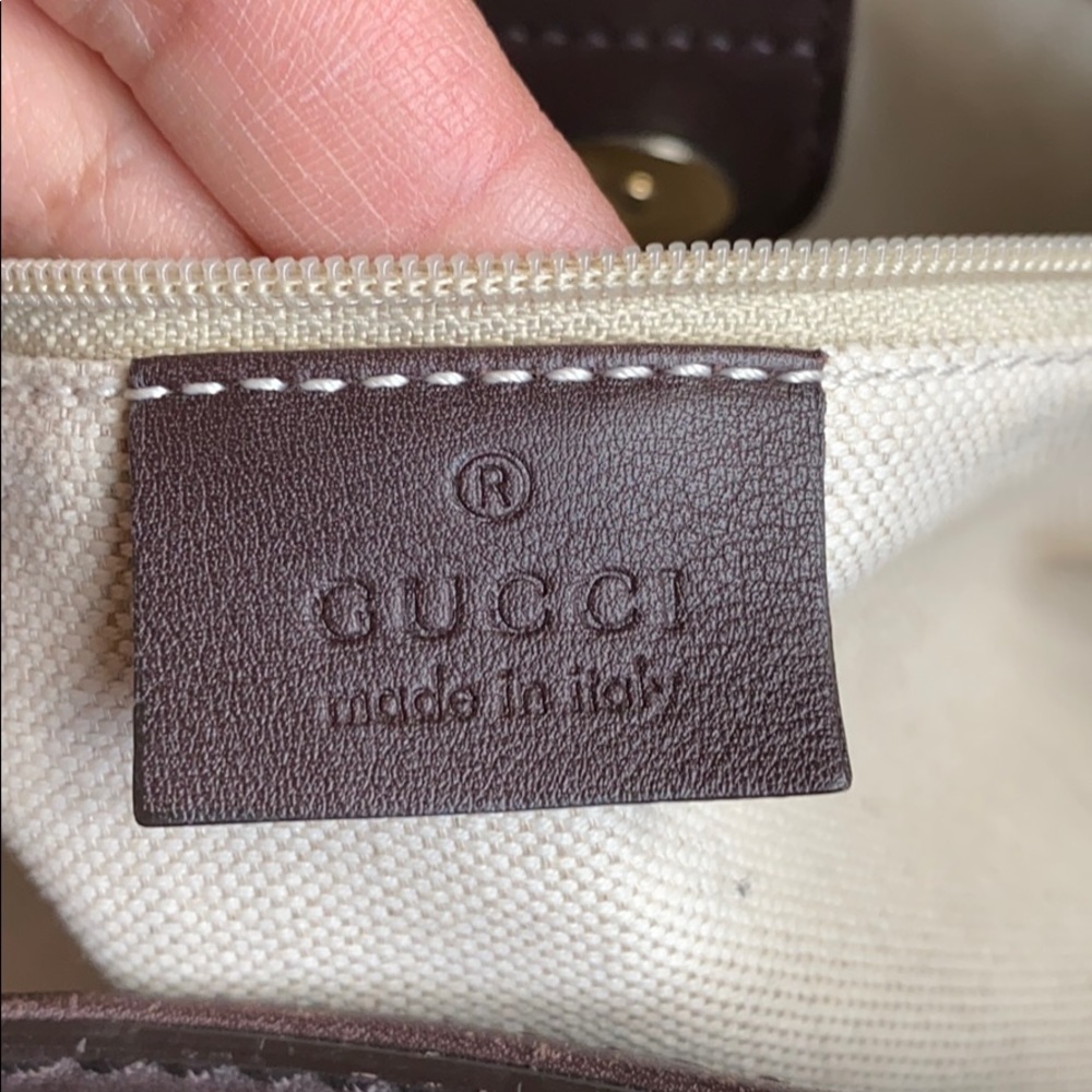 Gucci Dark Brown Logo Shoulder Bag - Picture 6 of 12